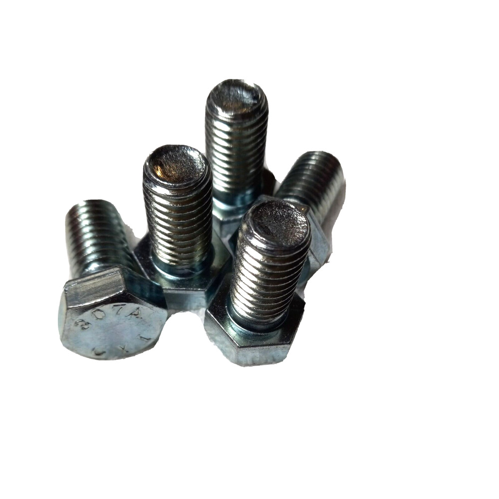 1/2"-13 x 1 " (FT) Coarse Thread A307 Grade A Hex Bolt Zinc Plated lot of 25
